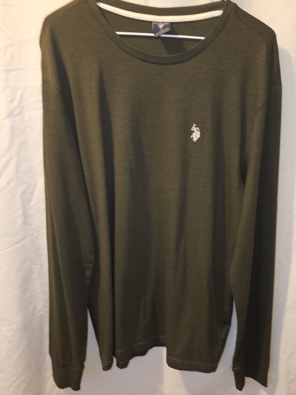 Polo by Ralph Lauren Olive Green Long-Sleeve Crewneck Shirt